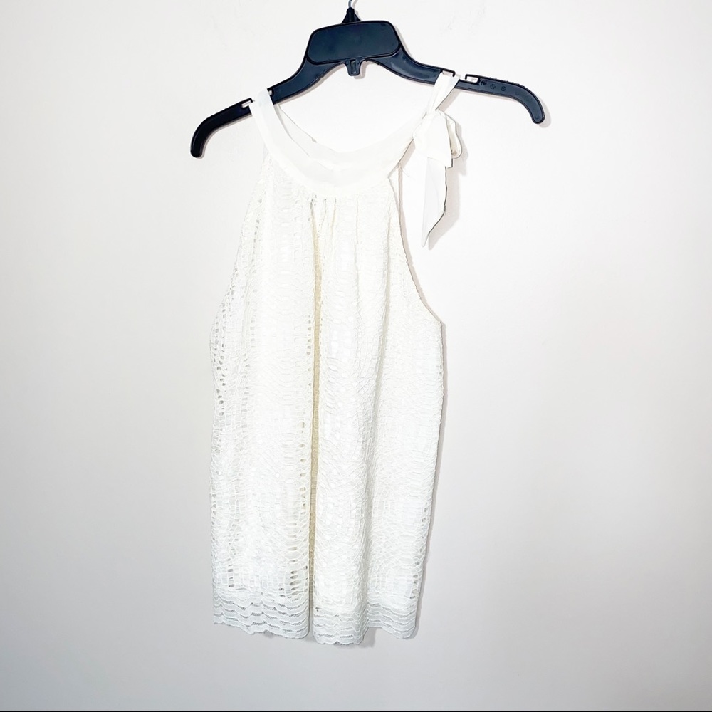 Banjara Sleeveless Lace Blouse Size XS Ivory